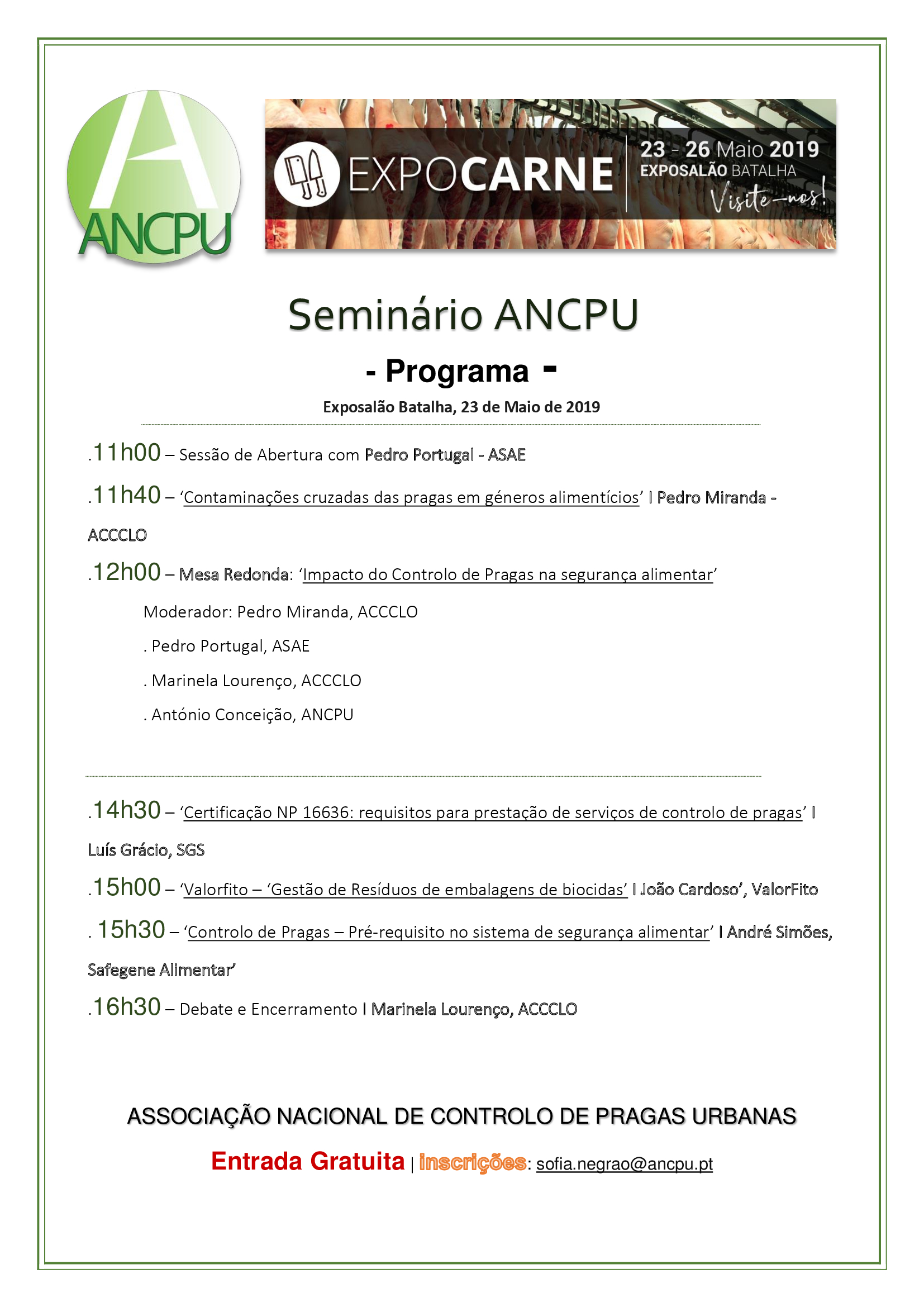 Seminário ANCPU Expocarne 23.05.2019